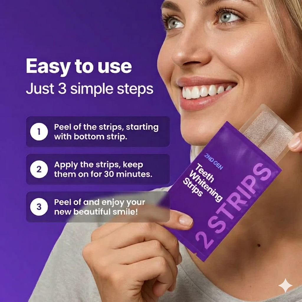 Purple Teeth Whitening Strips