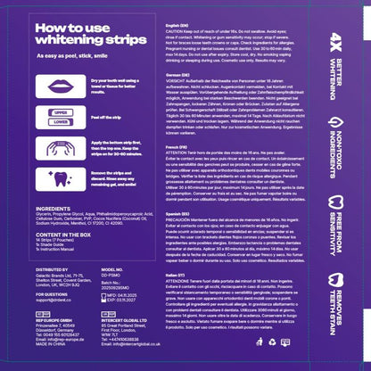 Purple Teeth Whitening Strips